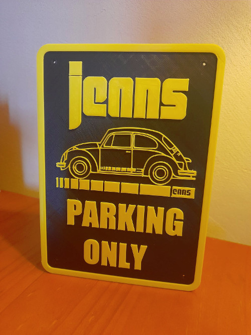 Jeans parking only sign