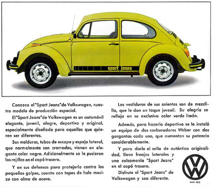 Yellow Sport Jeans Brochure